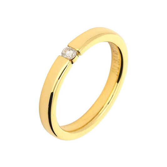 Gerstner 18ct gold brilliant cut natural diamond ring size M Ring Gerstner   