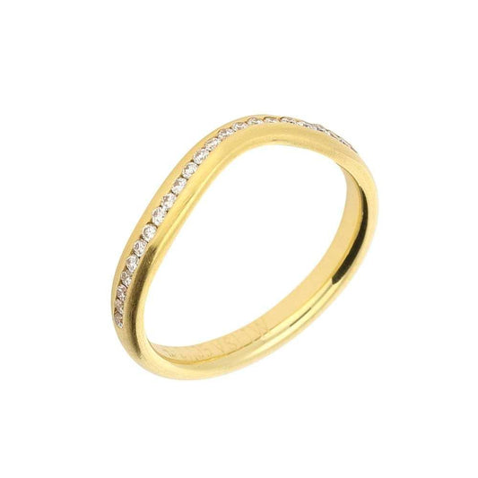Gerstner 18ct gold diamond shaped half eternity ring Ring Gerstner   