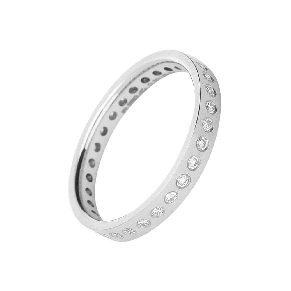 Gerstner Platinum flush set brilliant cut diamond full eternity band Ring Gerstner   