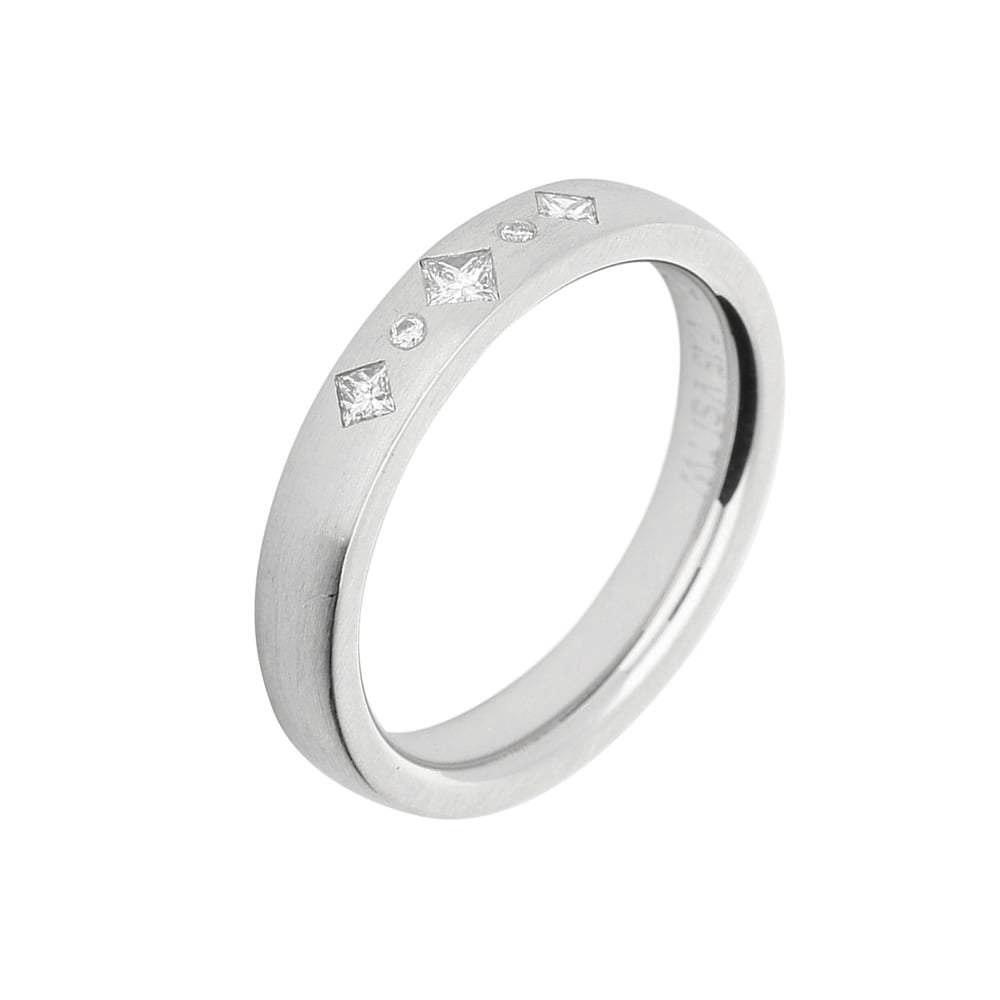 Platinum multi stone TW VS1 0.15ct diamond ring size N Ring Gerstner   