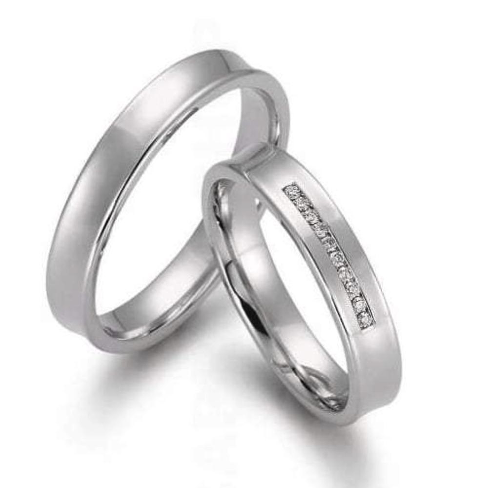 Platinum diamond concave wedding band Ring Gerstner   