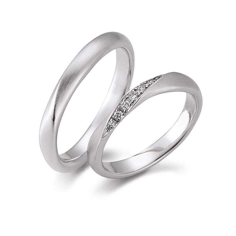 Platinum Diamond twist wedding band 0.08ct TW VS1 Ring Gerstner   