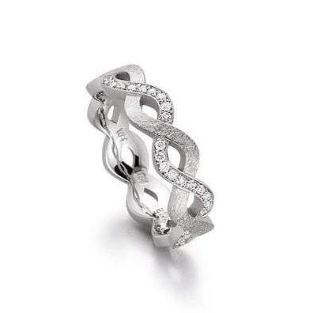 Platinum & diamond interweaving designer ring Ring Gerstner   