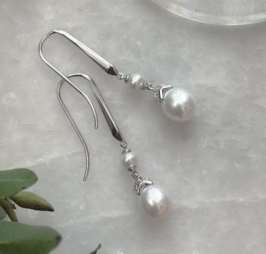 Astoria Glitz Pearl Drop Earrings Earrings Kit Heath   