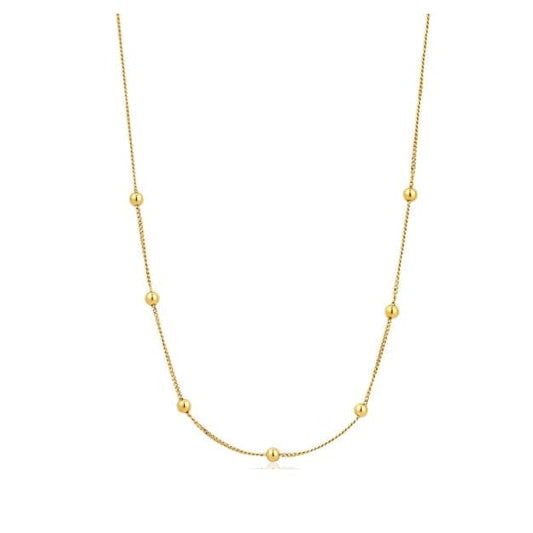 Gold modern beaded necklace Necklace Ania Haie