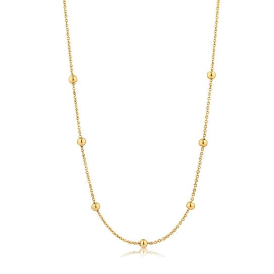 Gold orbit beaded necklace Necklace Ania Haie
