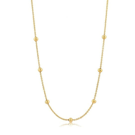 Gold orbit beaded necklace Necklace Ania Haie