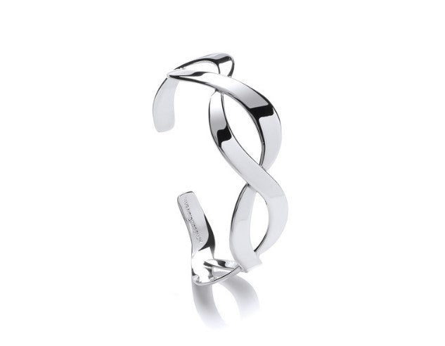 Silver Heavy Weave Cuff Bangle Bangles Cavendish French   