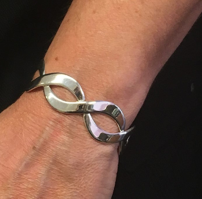 Silver Heavy Weave Cuff Bangle Bangles Cavendish French   