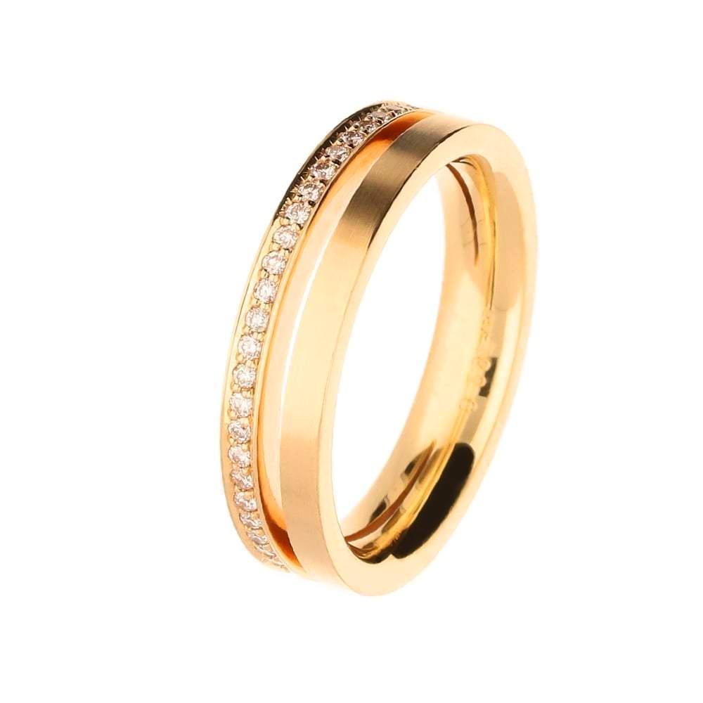 Henrich and Denzel 18ct Rose Gold ring with cut out and diamonds Ring Henrich & Denzel   