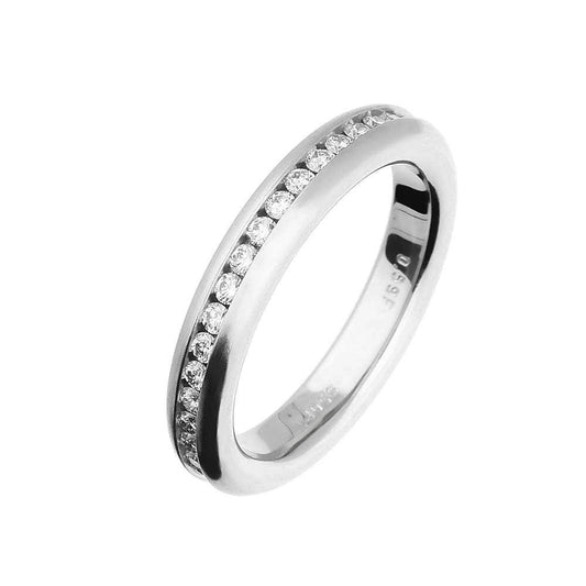 Henrich and Denzel heavy platinum and brilliant cut diamond set full Eternity band Ring Henrich & Denzel   