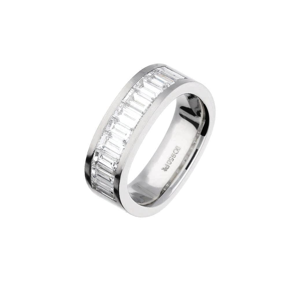 Henrich and Denzel Platinum band set with 1.89ct baguette diamonds Ring Henrich & Denzel   