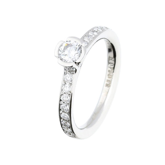 Platinum 0.32ct diamond ring with brilliant set shoulders Ring Henrich & Denzel   