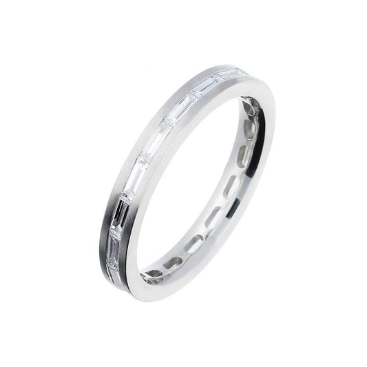 Platinum band with landscape baguette diamonds 0.96ct Ring Henrich & Denzel   