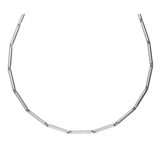 Henrich and Denzel Platinum bar link necklace Necklace Henrich & Denzel   