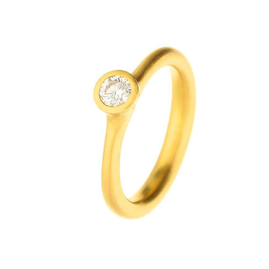 Henrich and Denzel 18ct yellow Gold natural 0.26ct brilliant cut diamond ring Ring Henrich & Denzel   