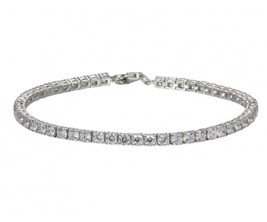 Silver snow fire bracelet with cz's Bracelet Amore   