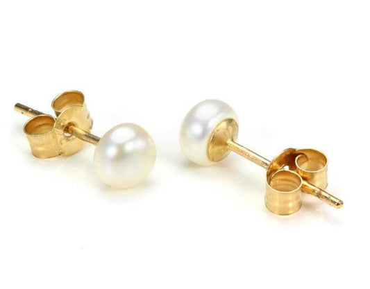 9ct gold pearl stud earrings all sizes Earrings Michiko 8.5mm  