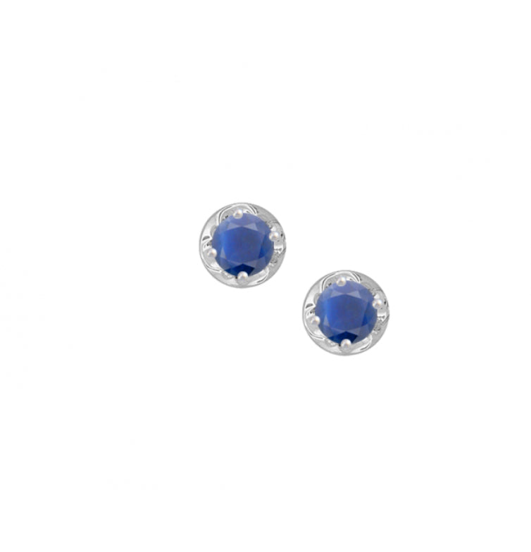 9ct White Gold Tanzanite claw stud earrings Earrings Amore   