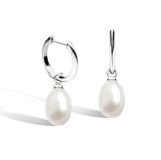 Revival Astoria Pearl Drop Hoop Earrings Earrings Kit Heath   