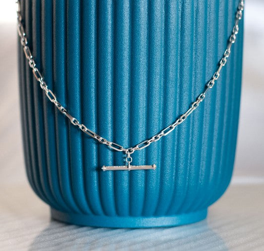 Revival Astoria Figaro Chain Link T-bar Style Necklace Necklaces Kit Heath   