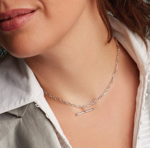Revival Astoria Figaro Chain Link T-bar Style Necklace Necklaces Kit Heath   