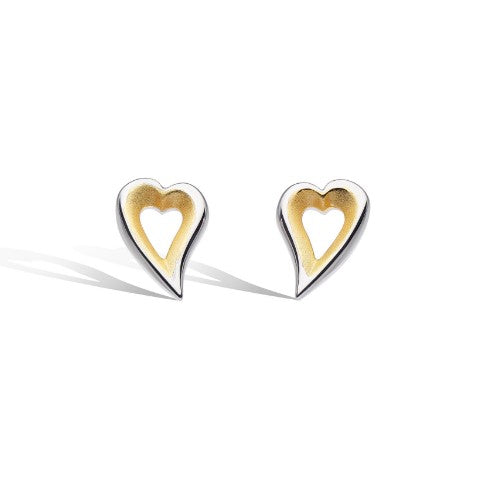 Desire Love Story Gold Heart Stud Earrings Earrings Kit Heath   