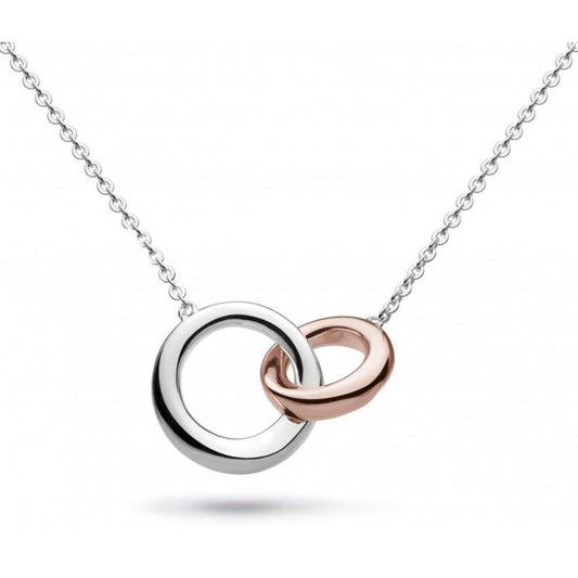Silver and rose gold plate bevel cirque link necklace  Kit Heath   