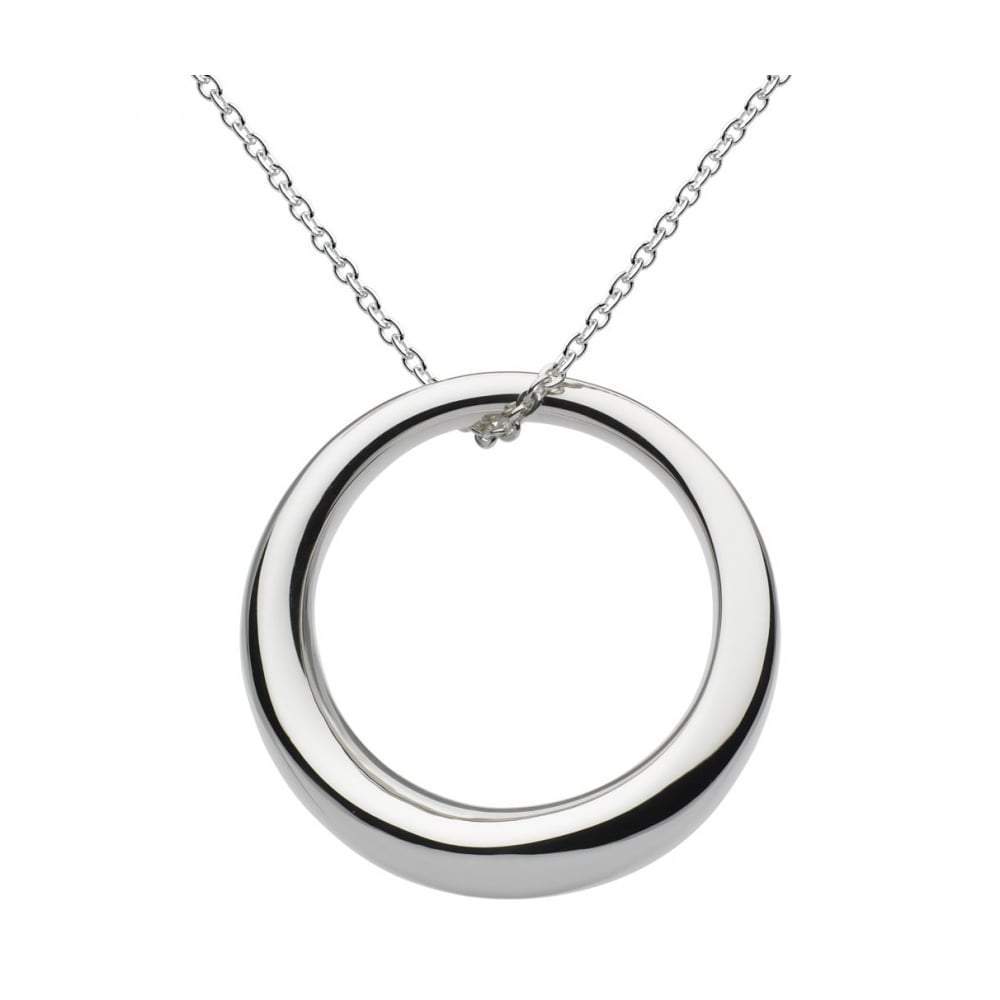 Kit Heath Silver bevel curve ring necklace Pendant Kit Heath   