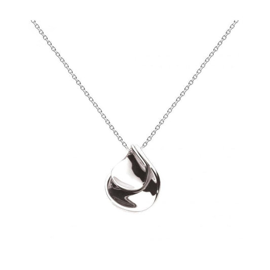 Kit Heath Silver double petal necklace Pendant Kit Heath   