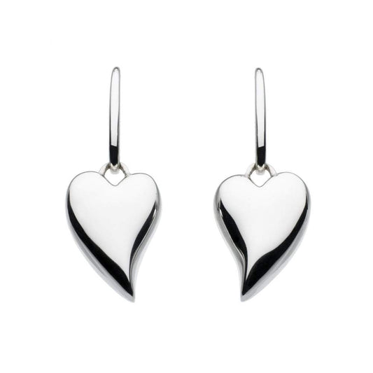 Kit Heath Silver lustful heart hook earrings Earrings Kit Heath   