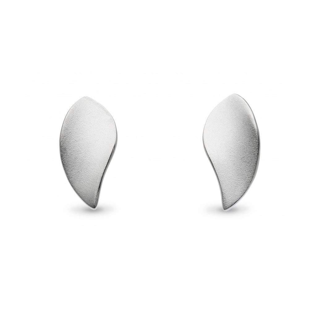 Silver enchanted leaf stud earrings Earrings Kit Heath   