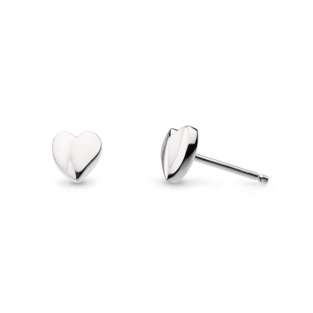 Silver mini sweetheart stud earrings Earrings Kit Heath   