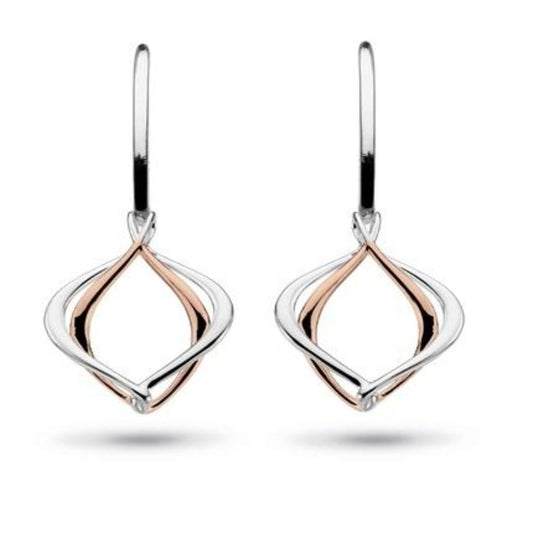 Silver rose gold infinity alicia hook earrings Earrings Kit Heath   