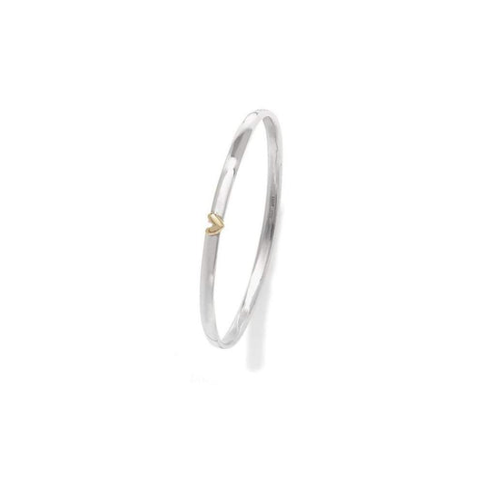 Linda Macdonald Silver 9ct heart bangle Bangle Linda Macdonald   