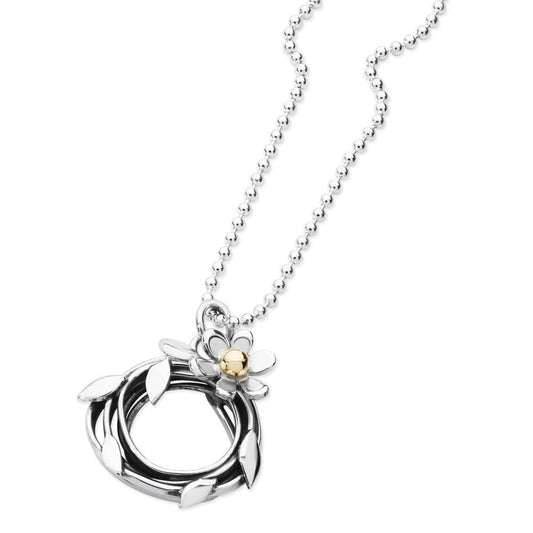 Linda Macdonald Silver gold entwined necklace Pendant Linda Macdonald   