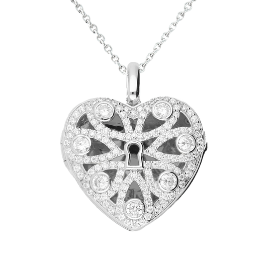 Lola Locket Silver Lara heart locket Locket Lola Locket   