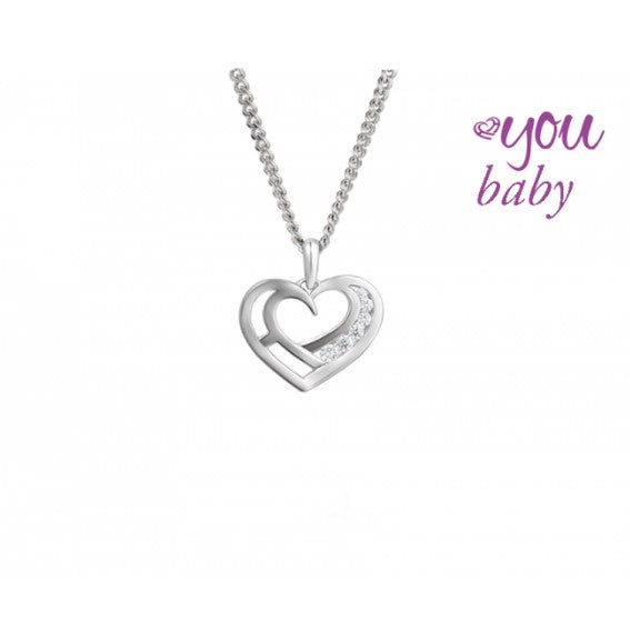 Silver Baby love you heart pendant Pendant Amore   