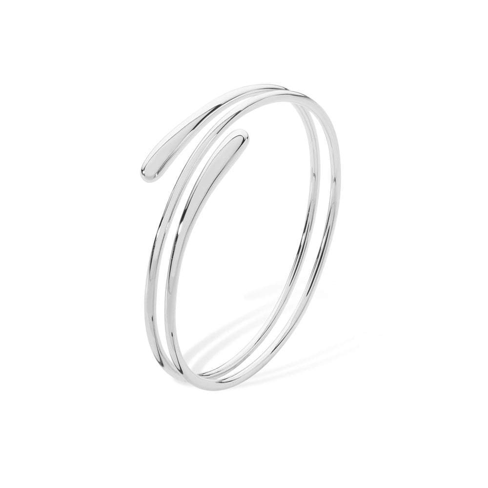 Silver coiled drip bangle Bangle Lucy Q   