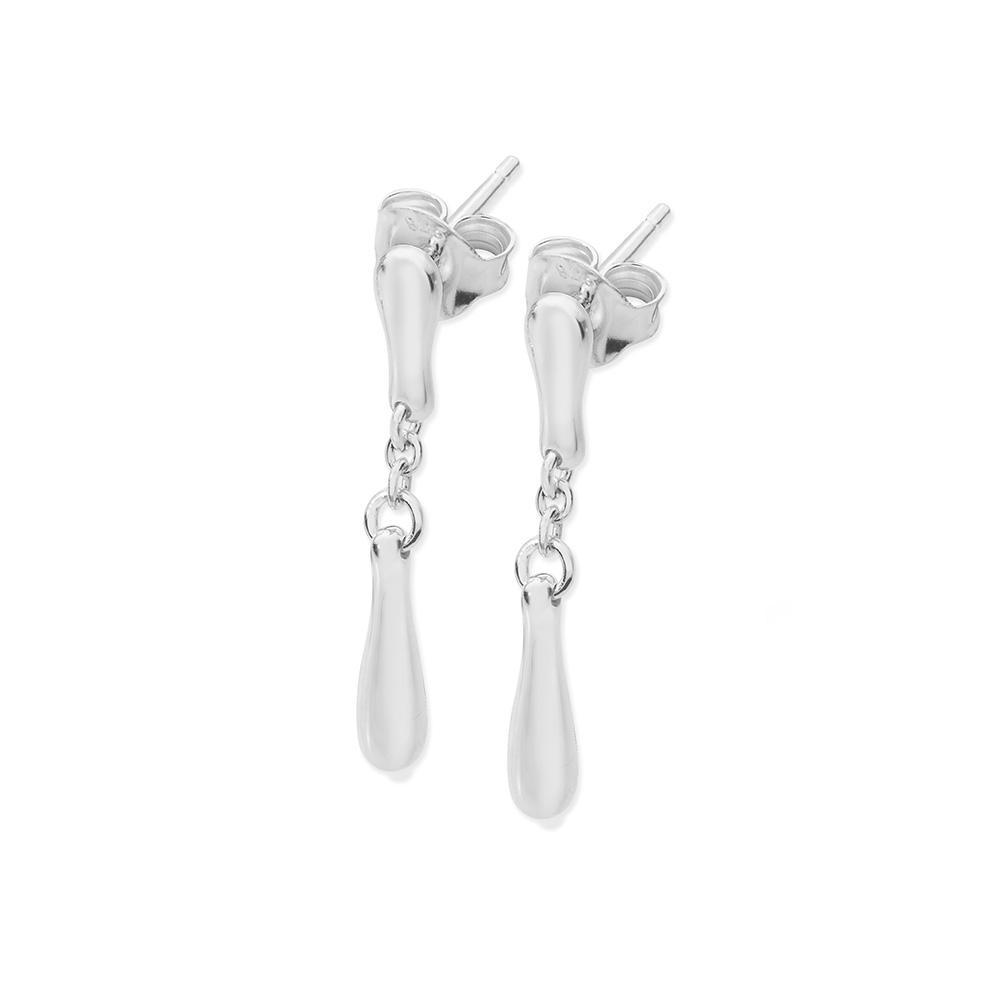 Silver falling drip earrings Earrings Lucy Q   