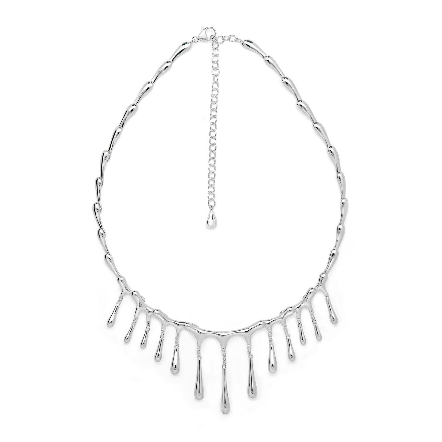 Lucy Q Silver multi drip necklace Necklace Lucy Q   