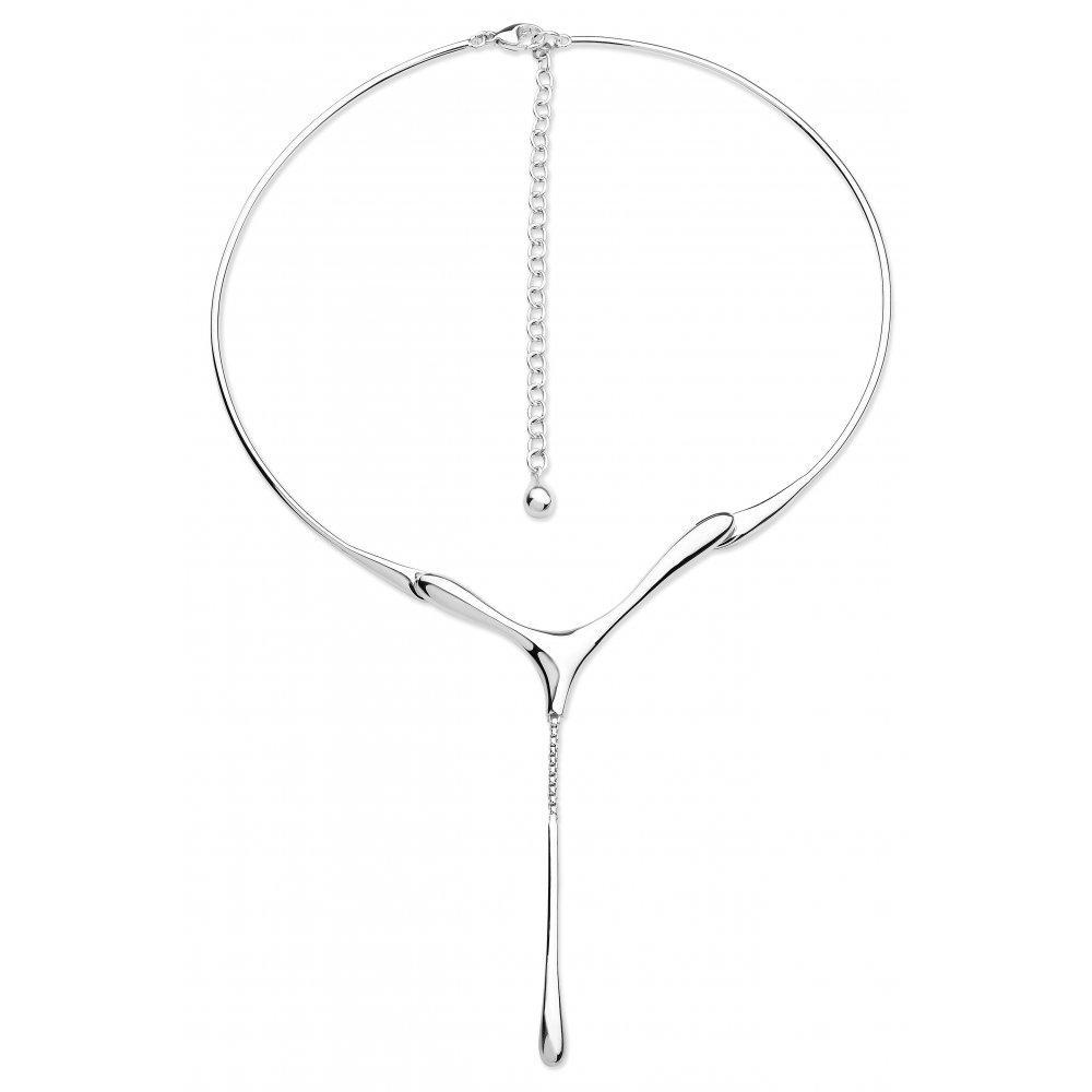 Silver Y drip necklace Necklace Lucy Q   