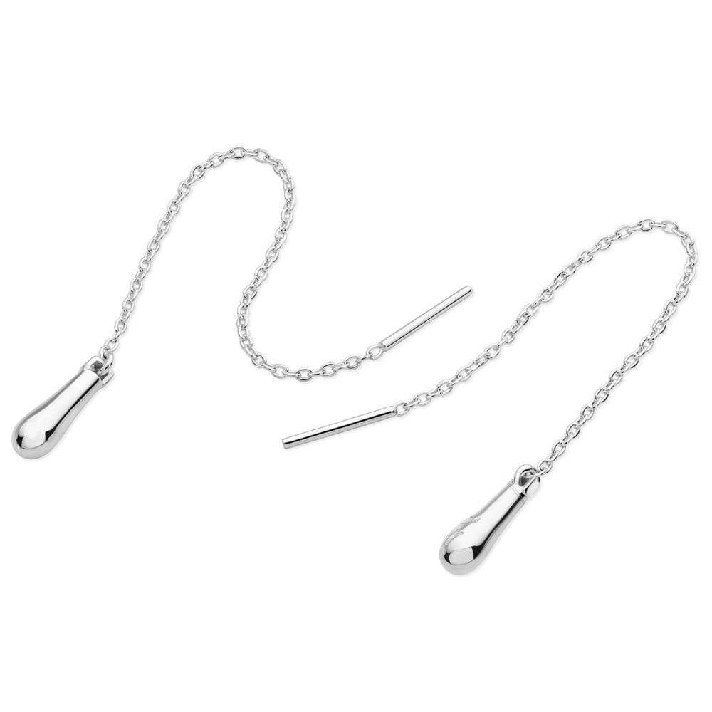 Silver short feeder drip earrings Earrings Lucy Q   