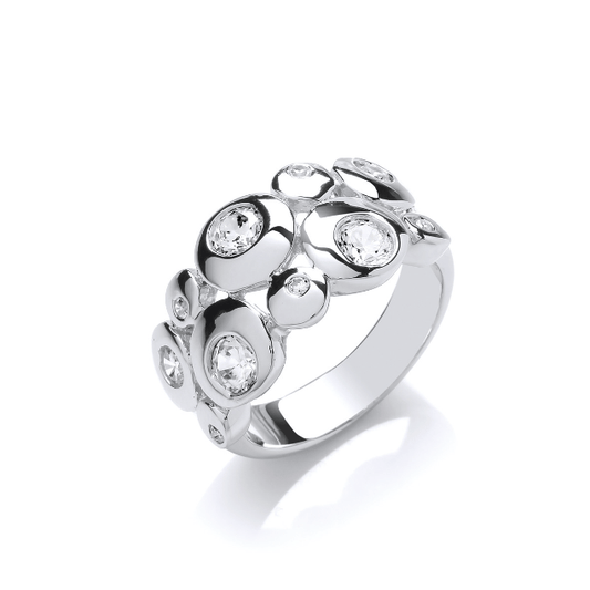 Lunar Bubbles Ring in Silver Ring Cavendish French