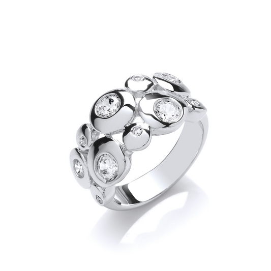 Lunar Bubbles Ring in Silver Ring Cavendish French   