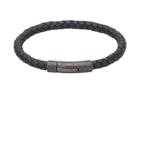 Navy leather bracelet with gunmetal clasp Bracelet Rock Lobster   