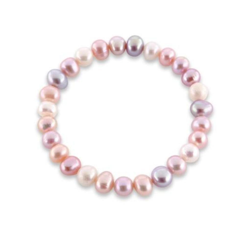 Pastel mix 7mm freshwater pearl bracelet Bracelet Alraune   
