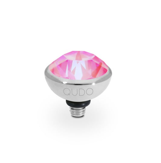 Qudo Bottone 10mm Silver Topper – Lotus Pink Delite 615523 Ring Topper Qudo Composable Rings   