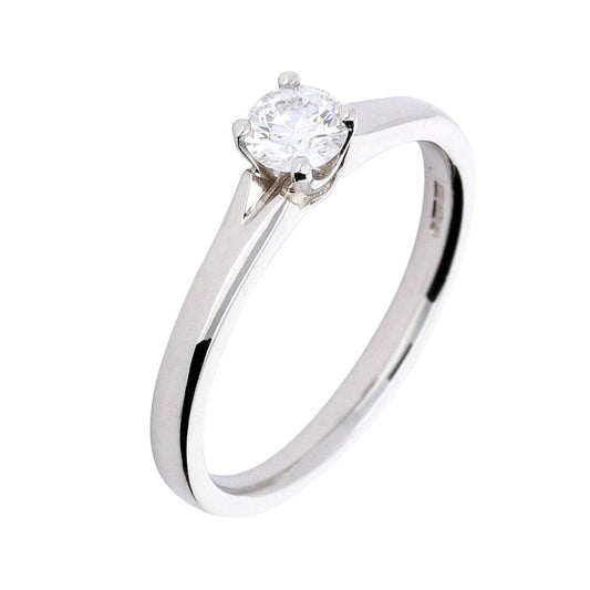 Platinum 0.31ct brilliant certified natural diamond ring Ring Rock Lobster   