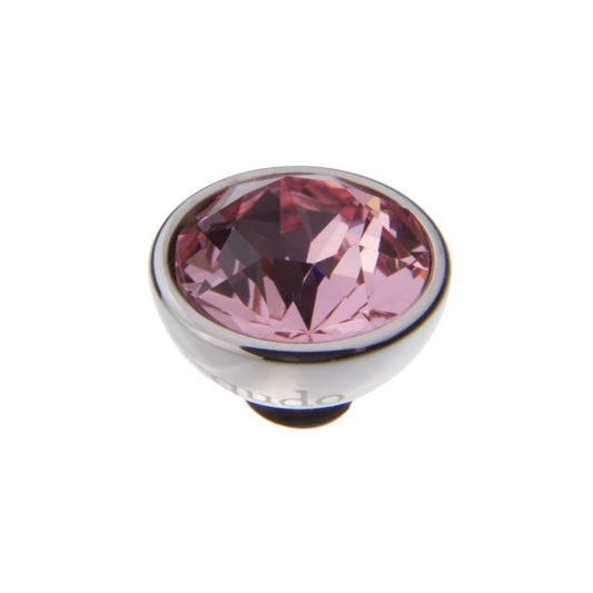Qudo Steel light rose swarovski 10m bottone ring top Ring Topper Qudo Composable Rings   